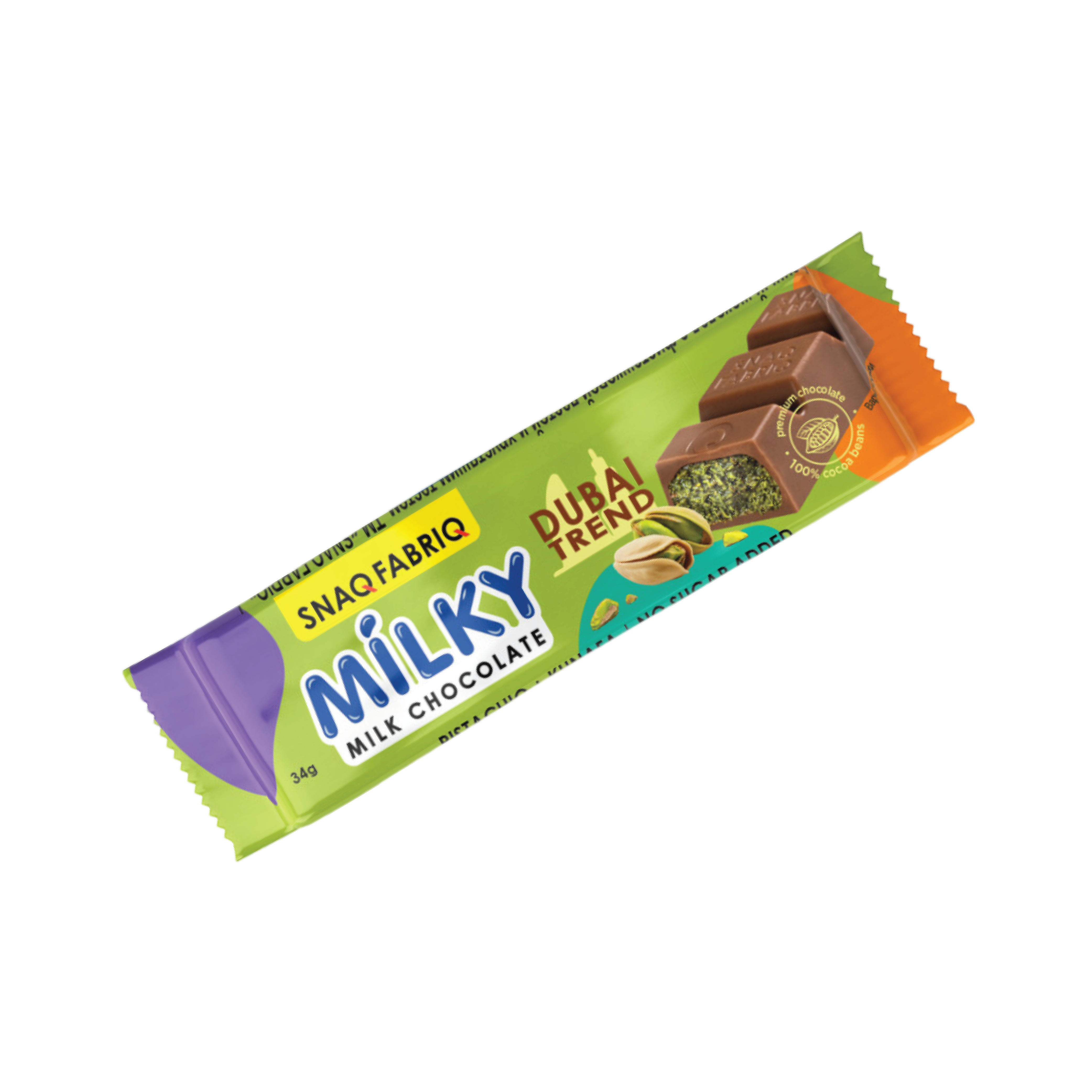 Snaq Fabriq Milky Chocolate Bars with Filling 34g