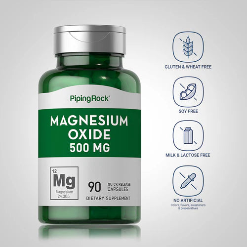 Piping Rock Magnesium Oxide, 500 mg, 90 Caps