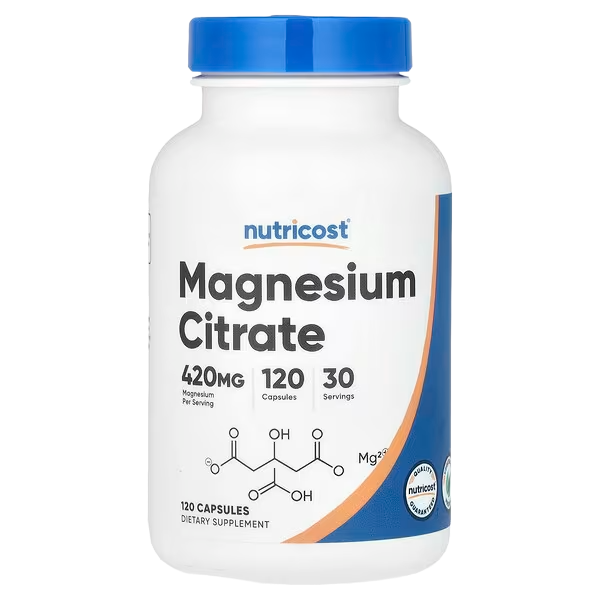 Nutricost, Magnesium Citrate,420mg, 120 Caps