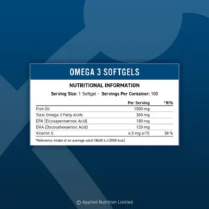 Applied Nutrition Omega 3 1000mg - 100 Soft V Gels