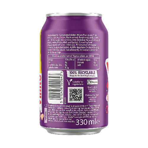 Vimto Fizzy Zero - Zero Sugar, Full Flavor Energy Drink- 330ml