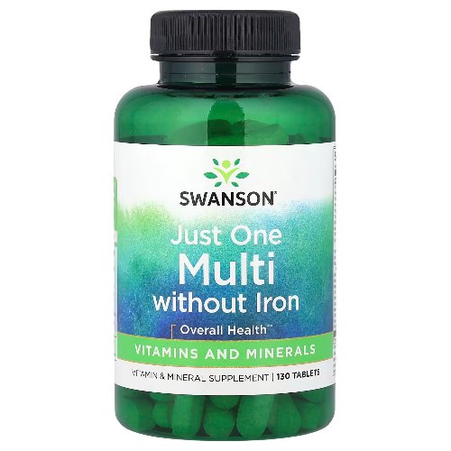 Swanson, Just One Complete Multi Without Iron, 130 Tablets