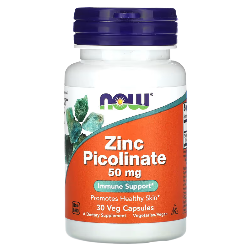 Now Zinc Picolinate, 50 mg, 60 Veg Caps