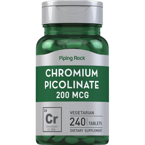 Piping Rock Chromium Picolinate, 200 mcg, 240 Tablets