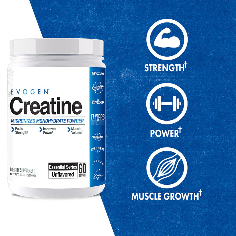 Evogen Creatine Monohydrate (Micronized) Unflavored 60 Servings