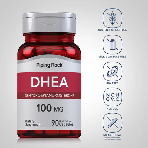 Piping Rock DHEA, 100 mg, 90 Caps