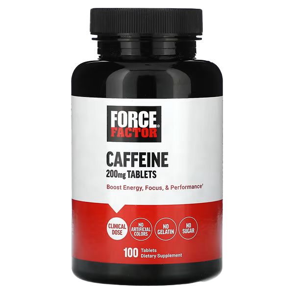 Force Factor Caffeine, 200 mg, 100 Tablets