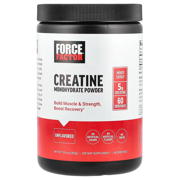 Force Factor Creatine Monohydrate Powder 5G , Unflavored (300 g)