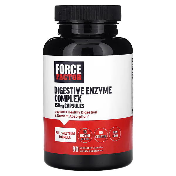 Force Factor Digestive Enzyme Complex, 150 mg, 90 Caps