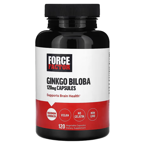 Force Factor Ginkgo Biloba, 120 mg, 120 Caps