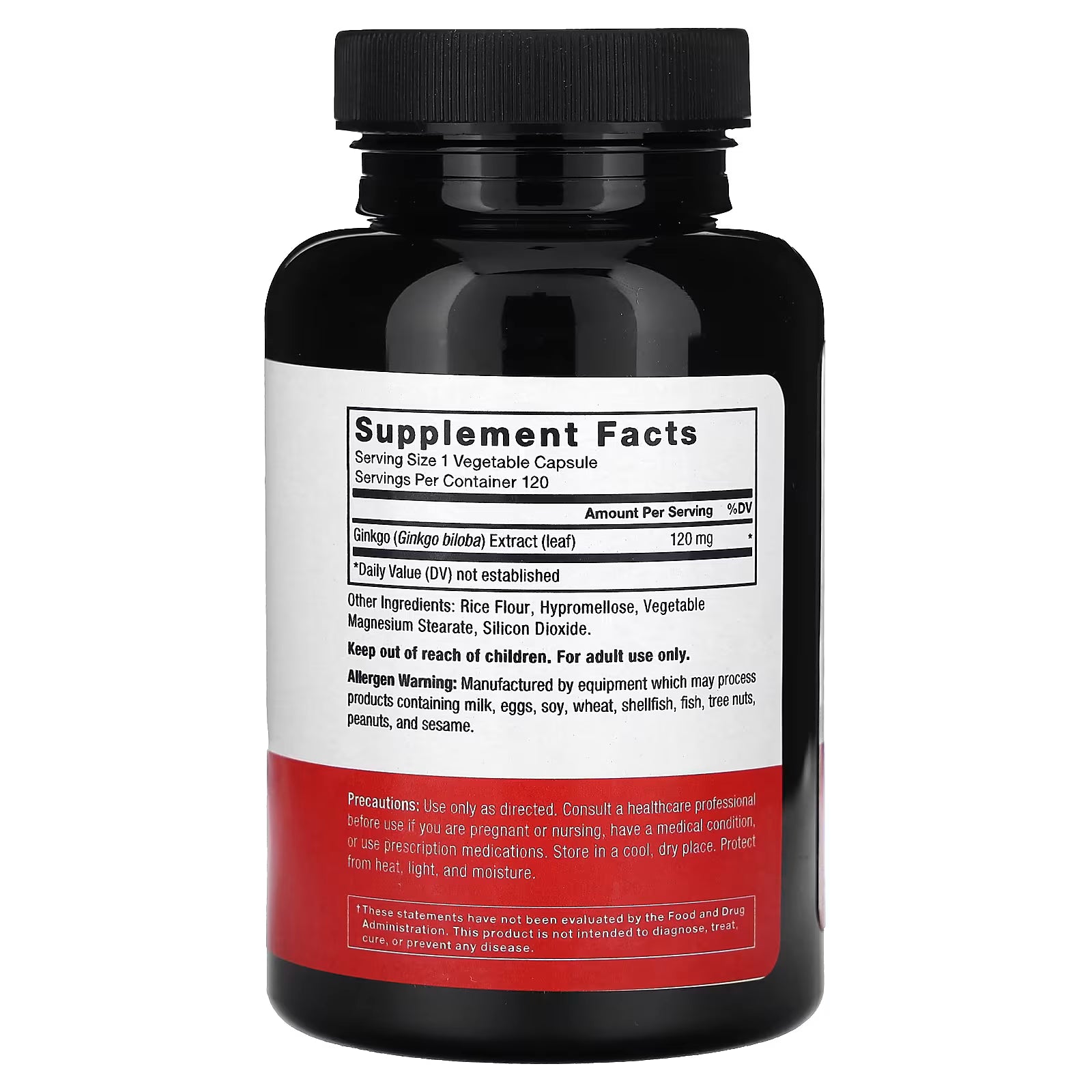 Force Factor Ginkgo Biloba, 120 mg, 120 Caps