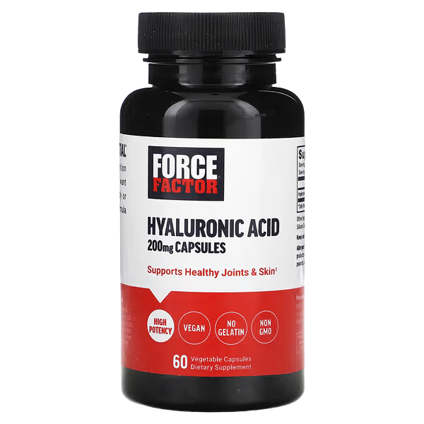 Force Factor Hyaluronic Acid, 200 mg, 60 Caps
