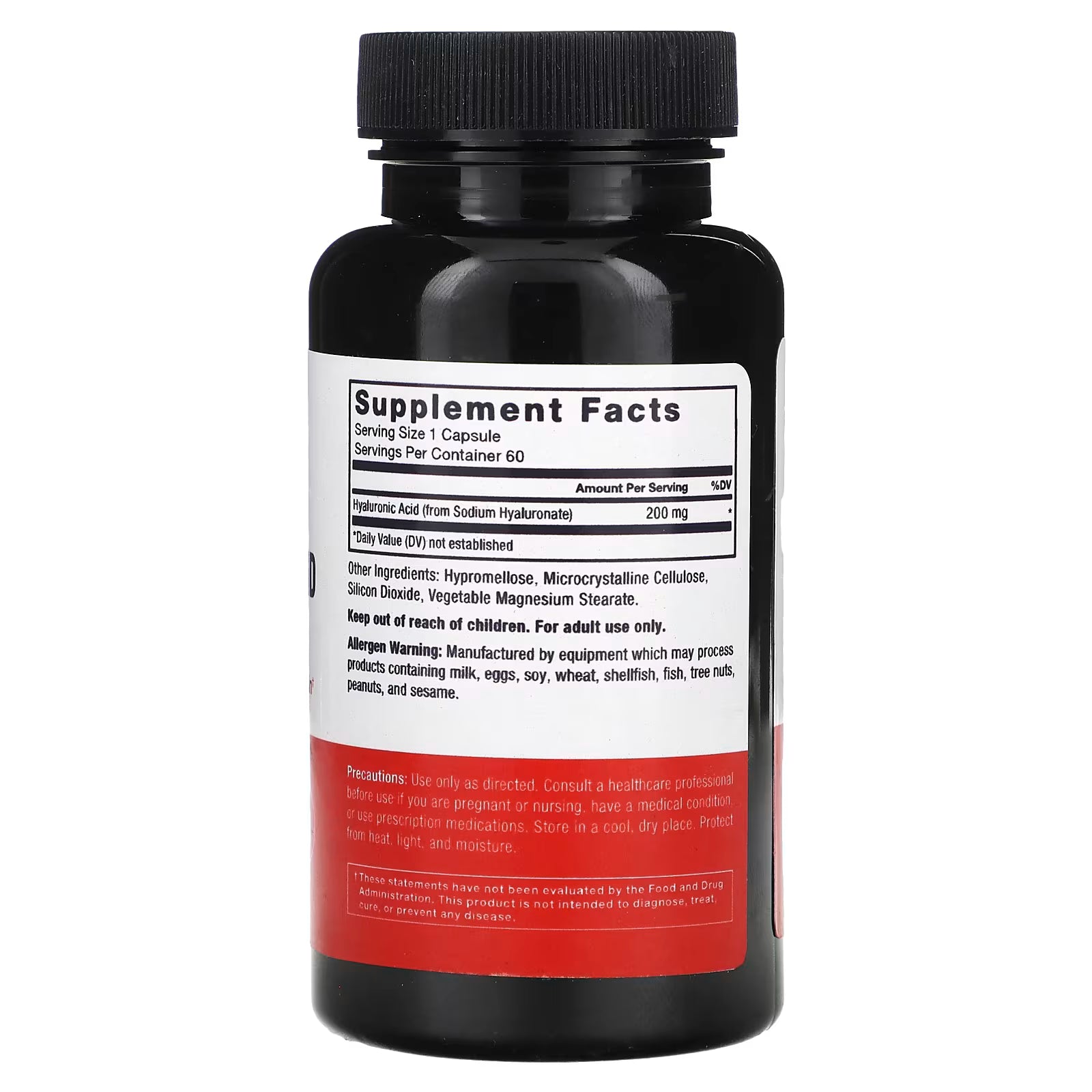 Force Factor Hyaluronic Acid, 200 mg, 60 Caps