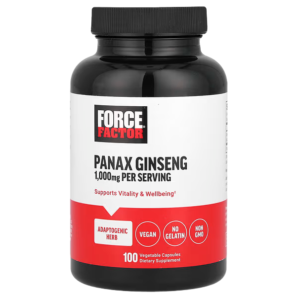 Force Factor Panax Ginseng, 500 mg, 100 Caps