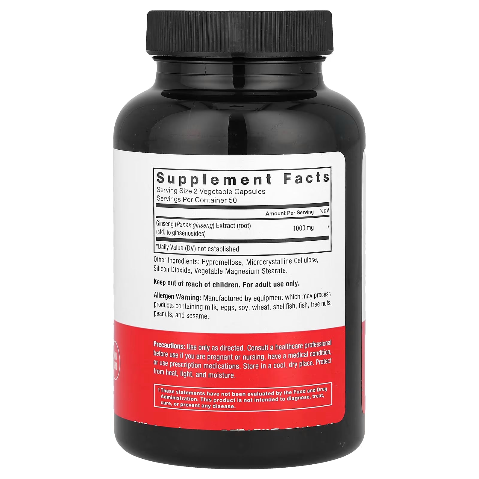 Force Factor Panax Ginseng, 500 mg, 100 Caps