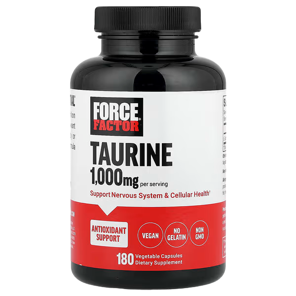Force Factor Taurine,  500 mg, 180 Caps