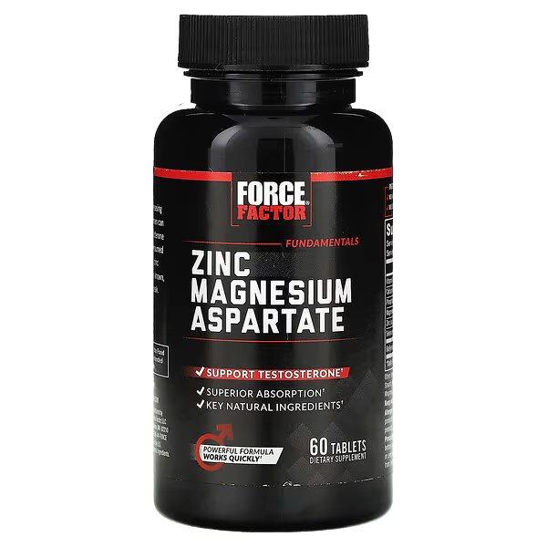 Force Factor Zinc Magnesium Aspartate, 60 Tablets