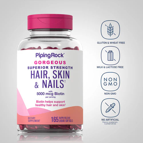 Piping Rock Hair, Skin & Nails 165 Softgels