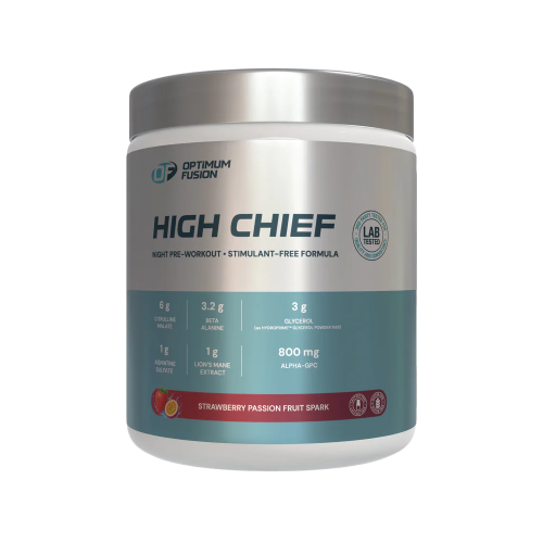 High Chief Night Pre-Workout Strawberry Passion Fruit Spark 360g