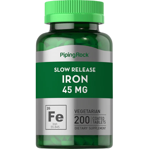 Piping Rock Iron, 45 mg, 200 Tablets