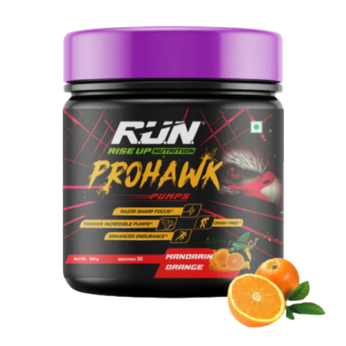 Run Prohawk Pumps Pre Workout Crash Free, Pure Energy, Sharp Focus  30 Servingss