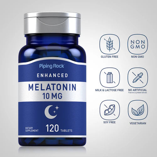 Piping Rock Melatonin, 10 mg, 120 Tablets