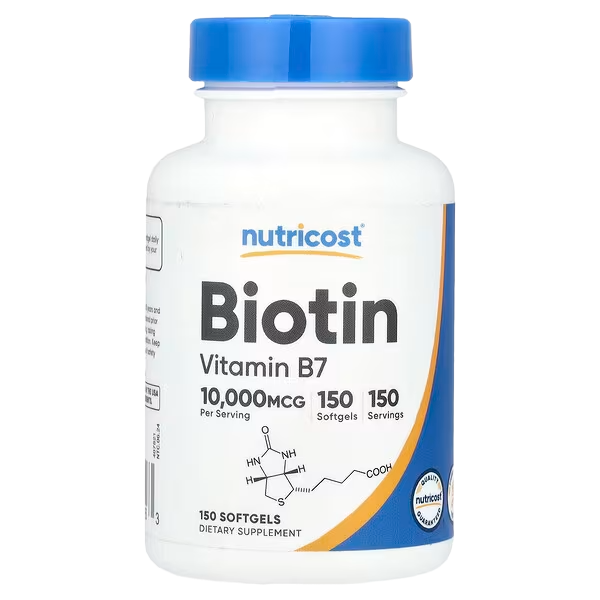 Nutricost, Biotin, 10,000 mcg, 150 Softgels