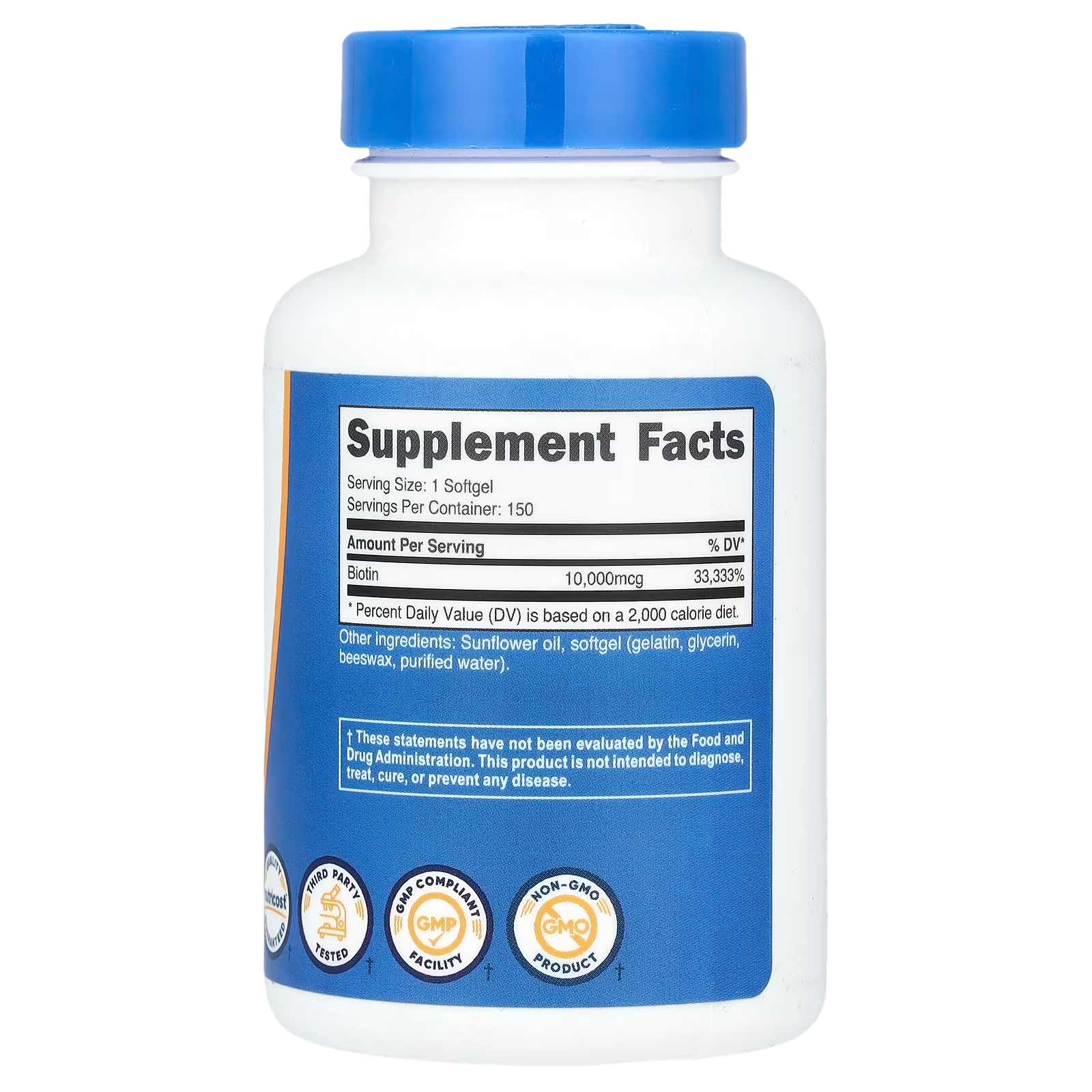 Nutricost, Biotin, 10,000 mcg, 150 Softgels