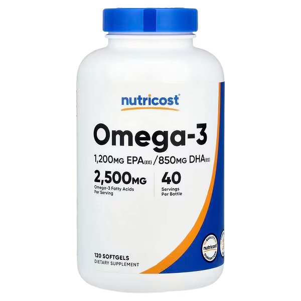 Nutricost, Omega-3,2500mg 120 Softgels