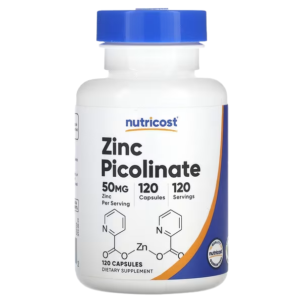 Nutricost, Zinc Picolinate, 50 mg, 120 Caps