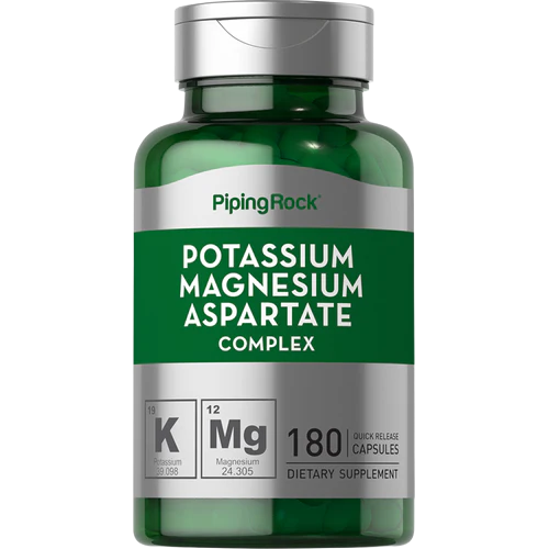Piping Rock Potassium Magnesium 99 mg/180 mg, 180 Caps