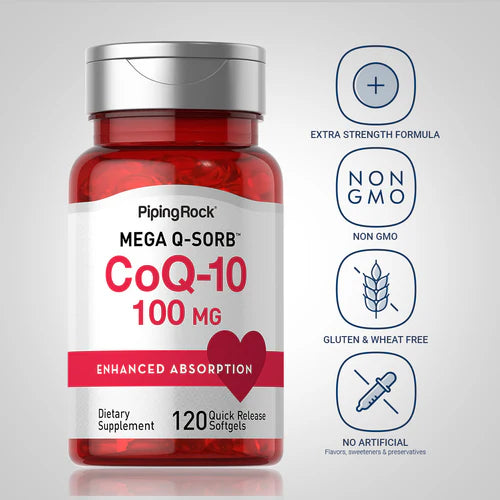 Piping Rock Qo10, 100 mg, 120 Caplets