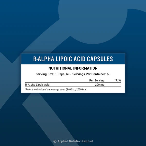 Applied Nutrition R-Ala R-Alpha Lipoic Acid 60cap