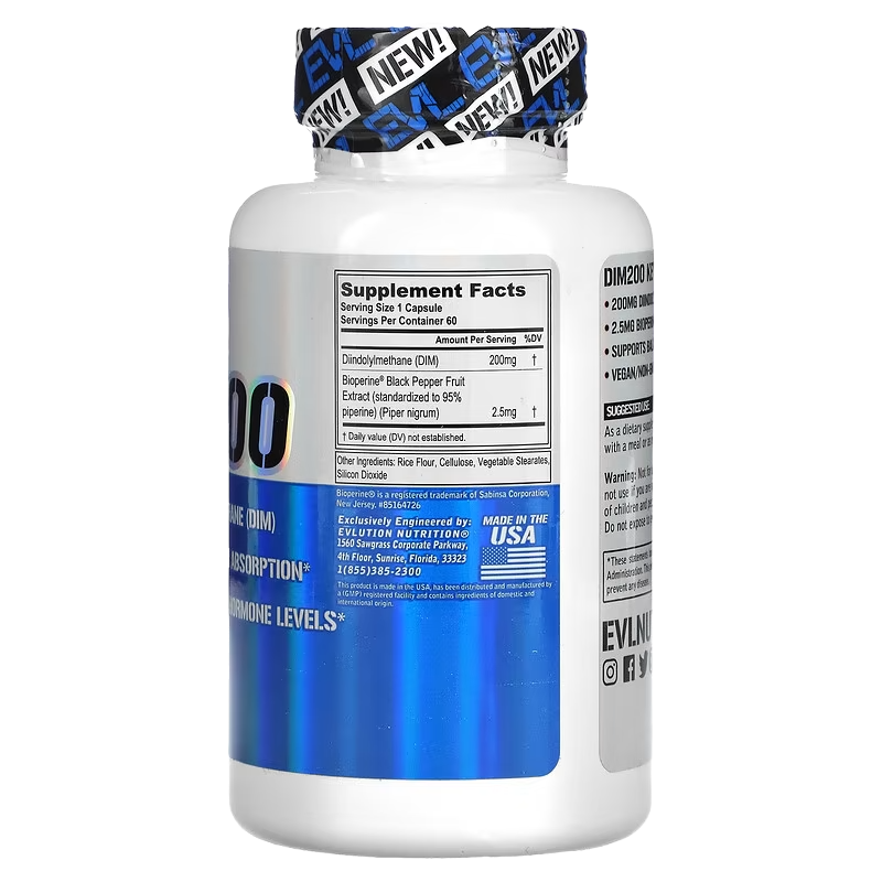 EVLution Nutrition, DIM 200, 200 mg, 60 Veggie Caps