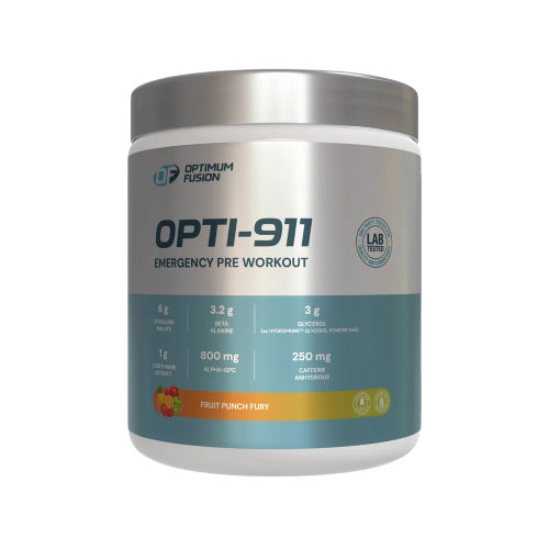 Opti-911 Emergency Pre Workout Fruit Punch Fury 360g