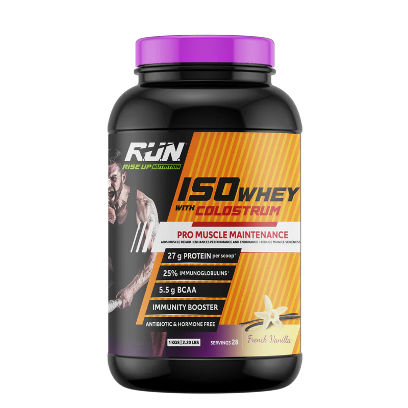 Run Iso Whey Protein, Lactose Free, Soy Free, 27G Protein, 5.5G BCAA,Choco Fudge 1KG